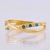 Anillo Carriles Cruzados 1.65gr / T7 1/2 / Oro Amarillo 18K