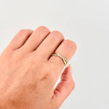 Anillo Carriles Cruzados 1.65gr / T7 1/2 / Oro Amarillo 18K