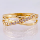 Anillo Carril Enlazado 1.7gr / T7 1/2 / Oro Amarillo 18K