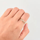 Anillo Carril Enlazado 1.7gr / T7 1/2 / Oro Amarillo 18K