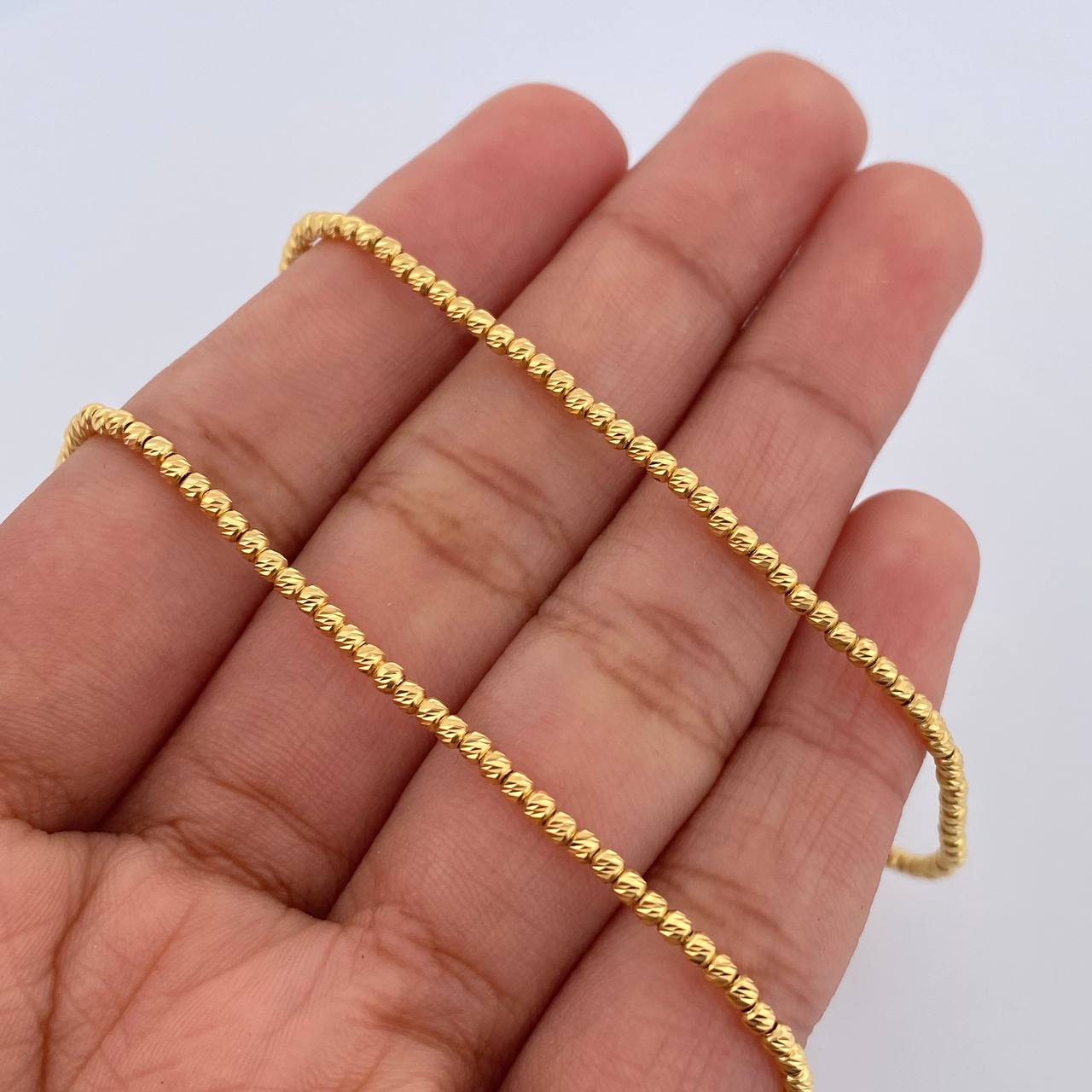 Cadena Tipo Militar 7.65gr / 50.3cm / +3 Oro 18K &