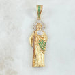 Dije San Judas Tadeo 10.85gr / 6cm / Tricolor Dos Oros Amarillo Blanco 18K ©