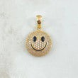 Dije Cara Feliz 3.7gr / 3cm / Circones Blancos Oro Amarillo 18K ©