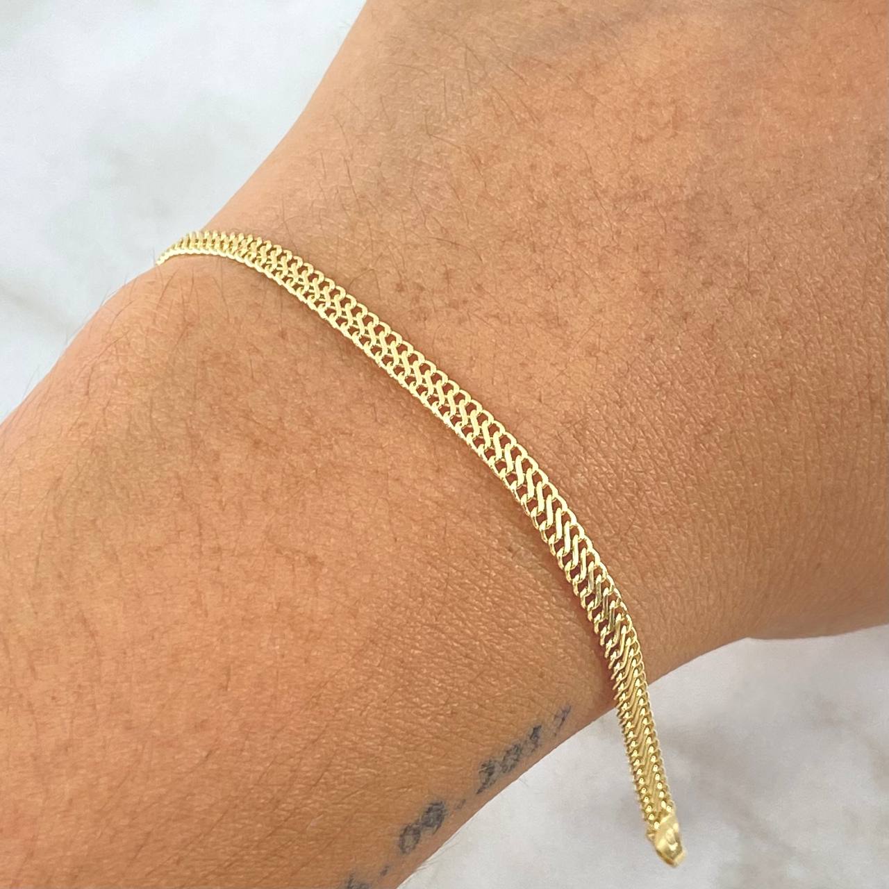 Pulso Sedusa 1.4gr / 19cm / 3mm Oro Amarillo +3 18K ©