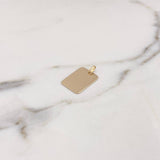 Dije Placa Rectangular 2.05gr / 2.4cm - 2cm*1.5cm / Oro Amarillo 18K $