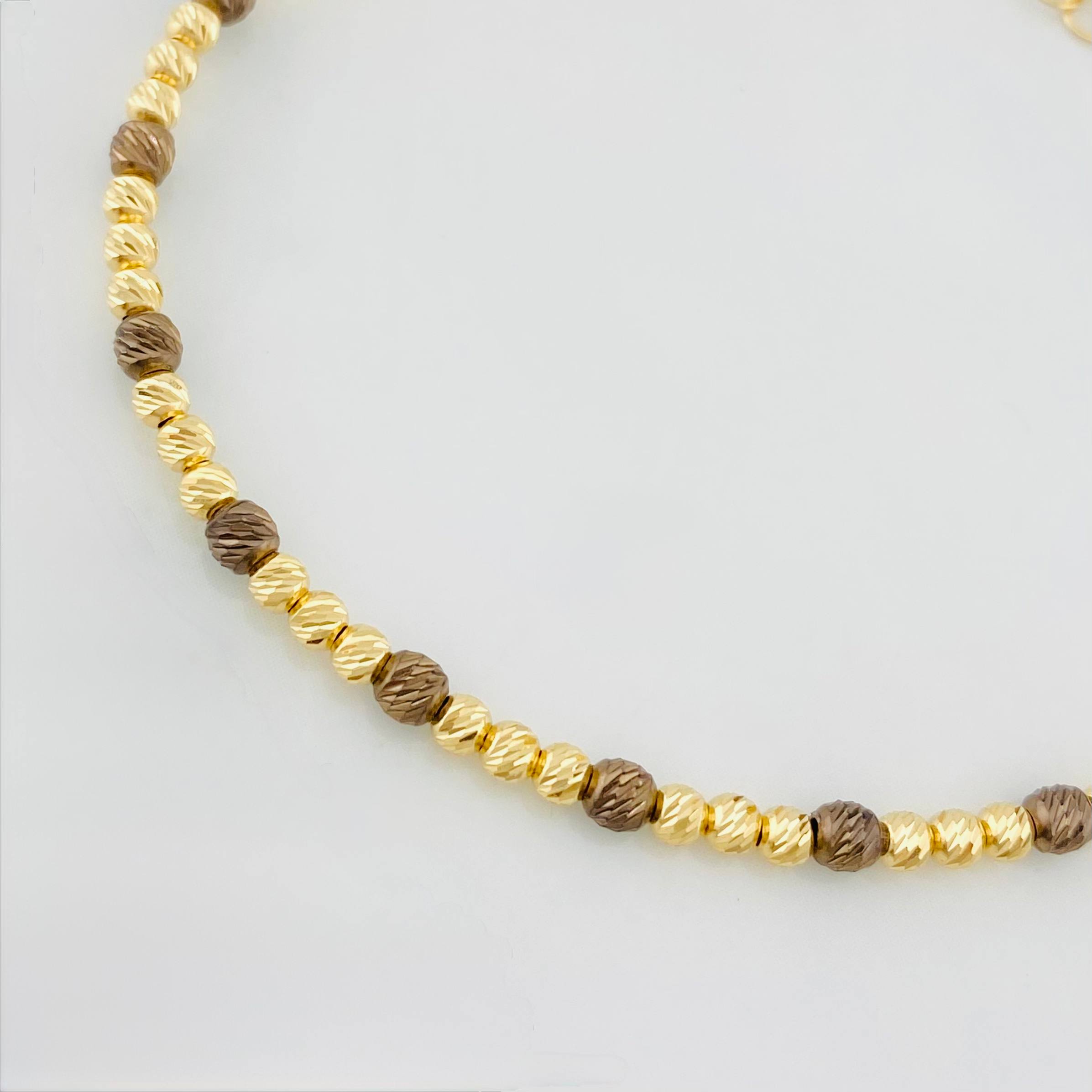 Pulso Aro tipo militar 4.7g / 18cm / 3mm Dos Oros Negro Amarillo 18K