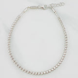 Pulso Modulable Tipo militar 4g / 19.5cm - 18cm / 3mm Oro Blanco 18K