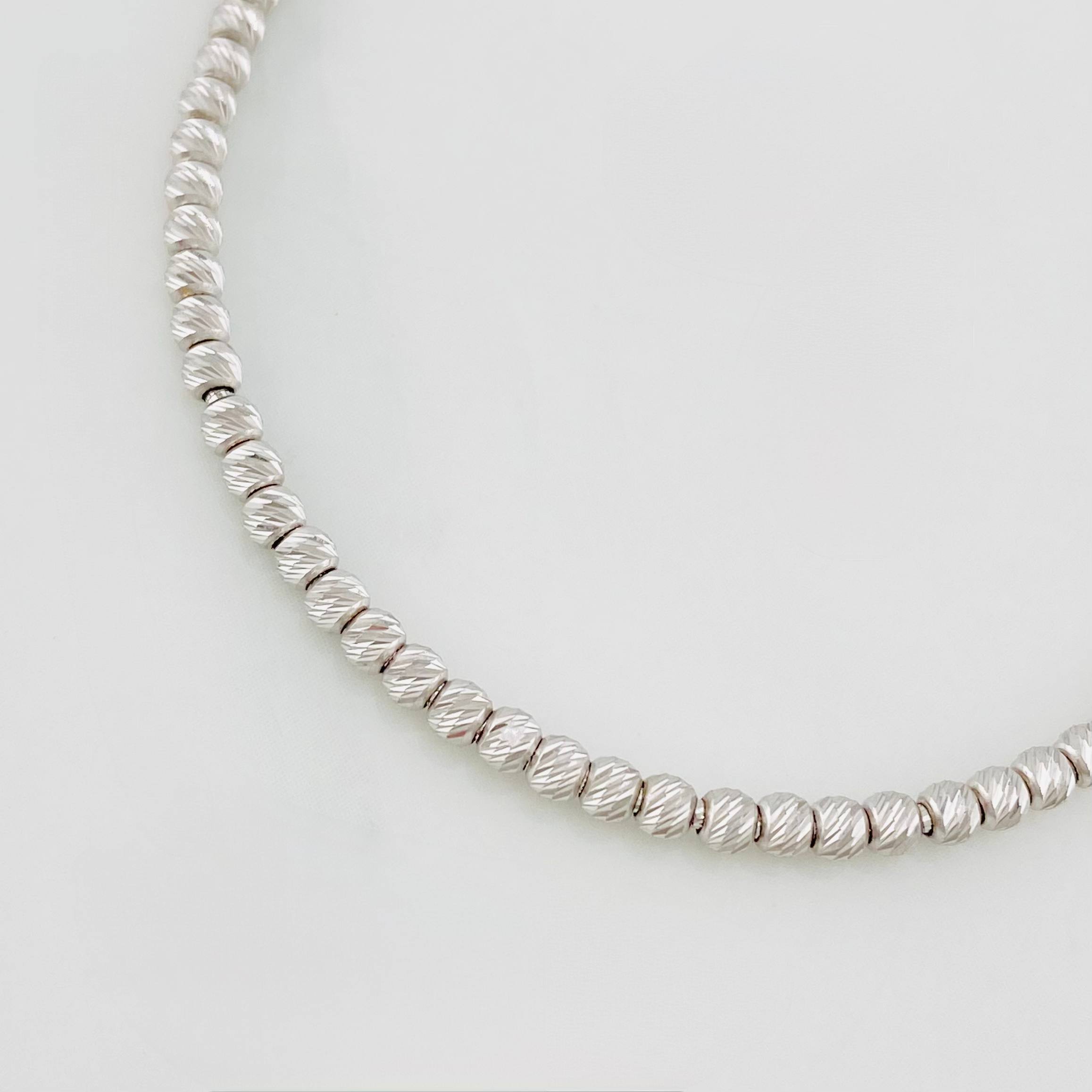 Pulso Modulable Tipo militar 4g / 19.5cm - 18cm / 3mm Oro Blanco 18K