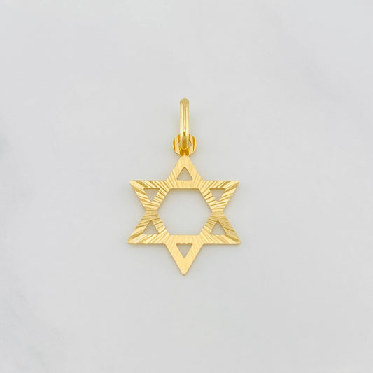 Dije Estrella de david 0.75g / 2.2cm Oro Amarillo 18K