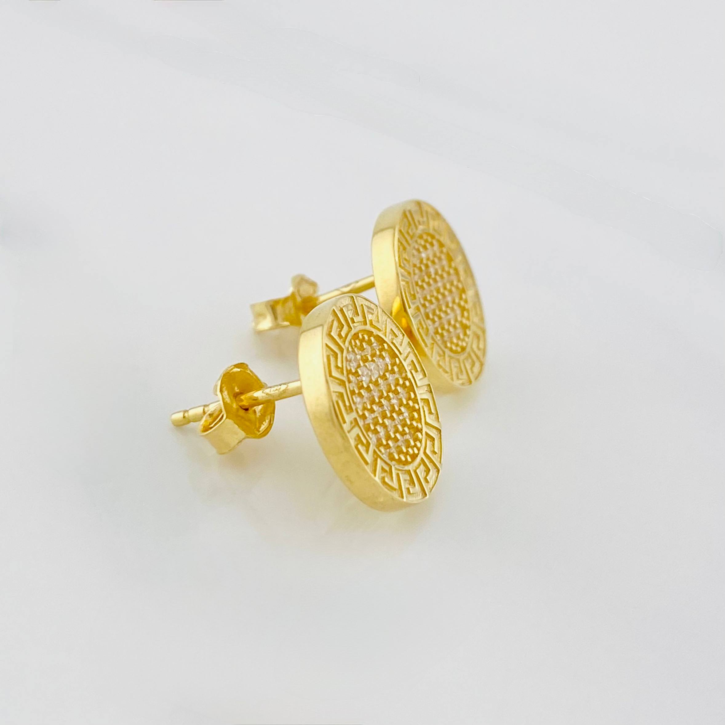 Topos Tribal 3g / 12.5mm Oro Amarillo 18K