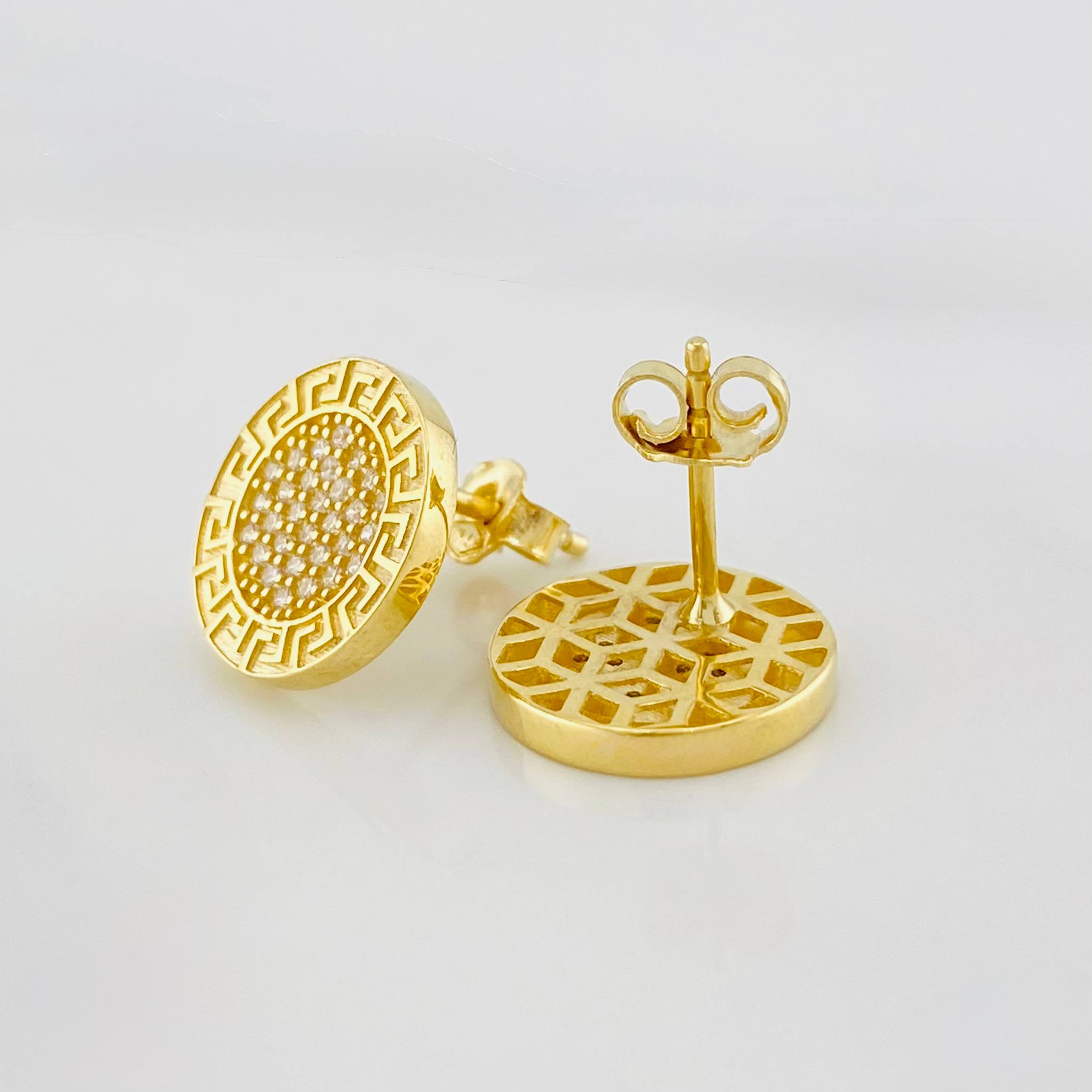 Topos Tribal 3g / 12.5mm Oro Amarillo 18K