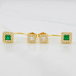 Topos Halo cuadrado 3.3g / 6.5mm Oro Amarillo 18K