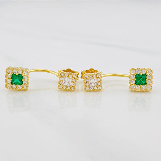 Topos Halo cuadrado 3.35g / 6.5mm Oro Amarillo 18K
