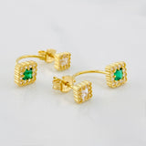 Topos Halo cuadrado 3.35g / 6.5mm Oro Amarillo 18K