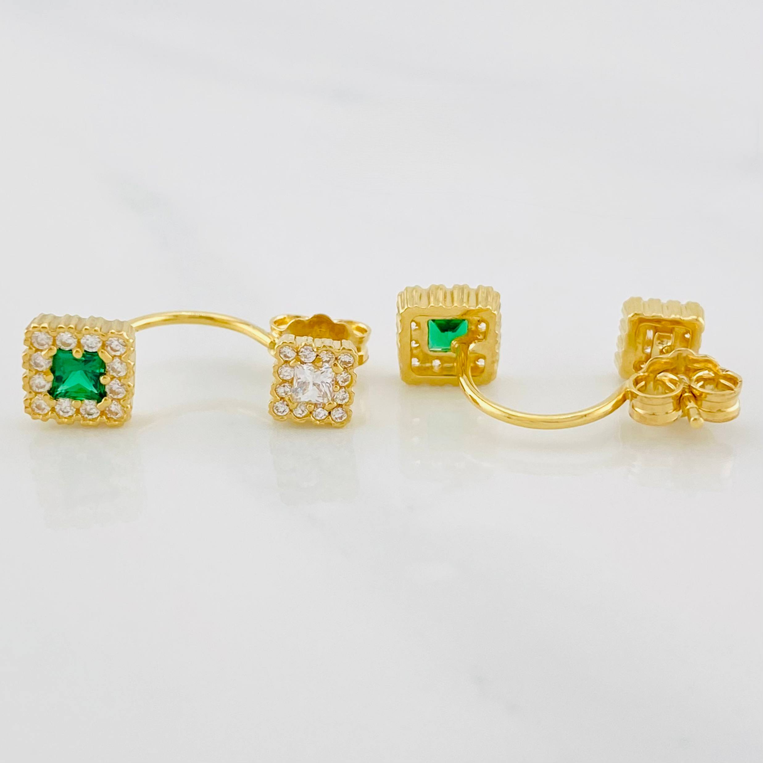Topos Halo cuadrado 3.35g / 6.5mm Oro Amarillo 18K