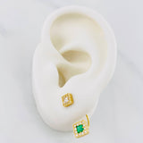Topos Halo cuadrado 3.35g / 6.5mm Oro Amarillo 18K