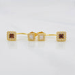 Topos Halo cuadrado 3.3g / 6.5mm Oro Amarillo 18K