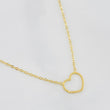 Cadena Aro seguido silueta corazón 1.3g / 45.5cm-42 cm / 1mm Oro Amarillo 18K