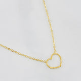 Cadena Aro seguido silueta corazón 1.3g / 45.5cm-42 cm / 1mm Oro Amarillo 18K
