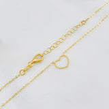 Cadena Aro seguido silueta corazón 1.3g / 45.5cm-42 cm / 1mm Oro Amarillo 18K