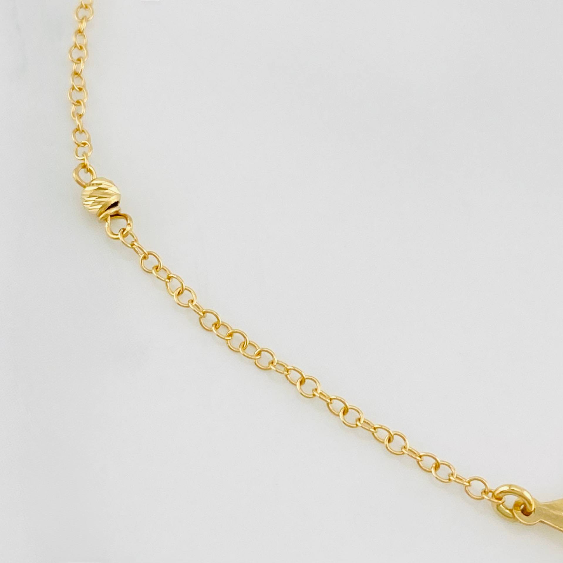 Tobillera Aro seguido silueta estrella 1.15g / 18cm-16.2cm / 3mm Oro Amarillo 18K