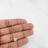 Cadena Aro seguido mariposa 1.4g / 44.5cm-42.5cm / 1mm Oro Amarillo 18K