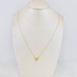 Cadena Aro seguido mariposa 1.4g / 44.5cm-42.5cm / 1mm Oro Amarillo 18K