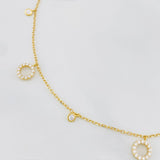 Tobillera Aro seguido círculos 3g / 25cm-23.2cm / 1.2mm Oro Amarillo 18K