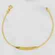 Pulso Chino placa rectangular 1.65g / 16cm / 1.5mm Oro Amarillo 18K