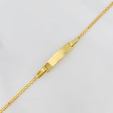 Pulso Chino placa rectangular 1.65g / 16cm / 16.3mm Oro Amarillo 18K