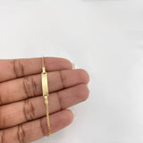 Pulso Chino placa rectangular 1.65g / 16cm / 16.3mm Oro Amarillo 18K