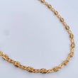 Cadena Rustica Ovalos 53.3gr / 62.9cm / 5.5mm Circones Amarillos Negros Oro Amarillo 18K $