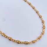 Cadena Rustica Ovalos 53.3gr / 62.9cm / 5.5mm Circones Amarillos Negros Oro Amarillo 18K $