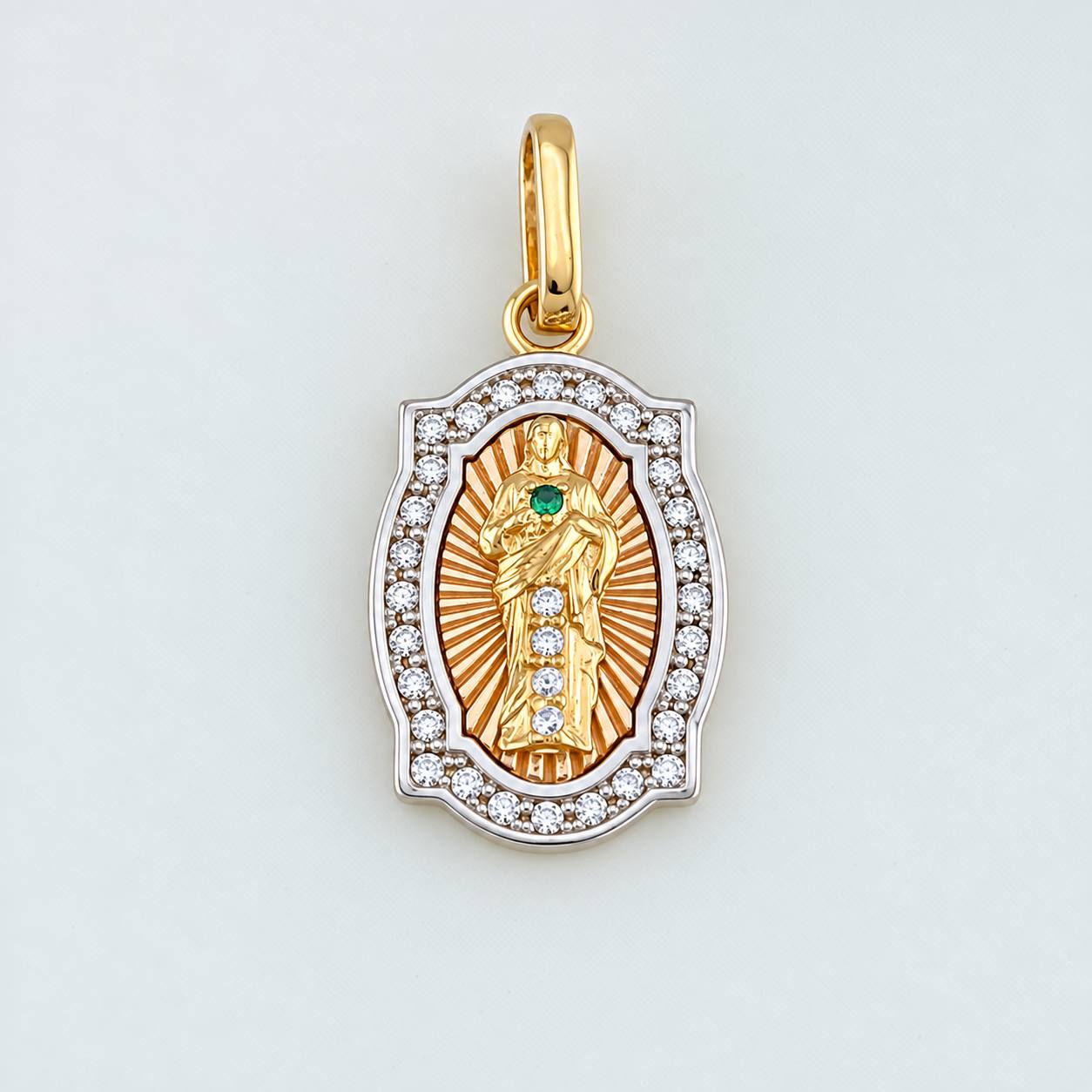 Dije Medalla San Judas Tadeo 2.25g / 2.3cm Tres Oros 18K