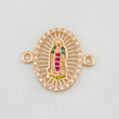 Herraje Virgen Guadalupe 1.5g / 1.7cm Oro Rosa 18K