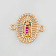 Herraje Virgen de Guadalupe 1.35g / 1.7cm Oro Rosa 18K