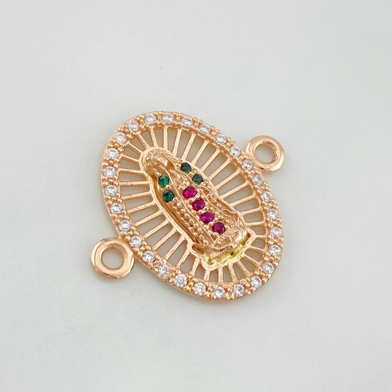 Herraje Virgen Guadalupe 1.5g / 1.7cm Oro Rosa 18K