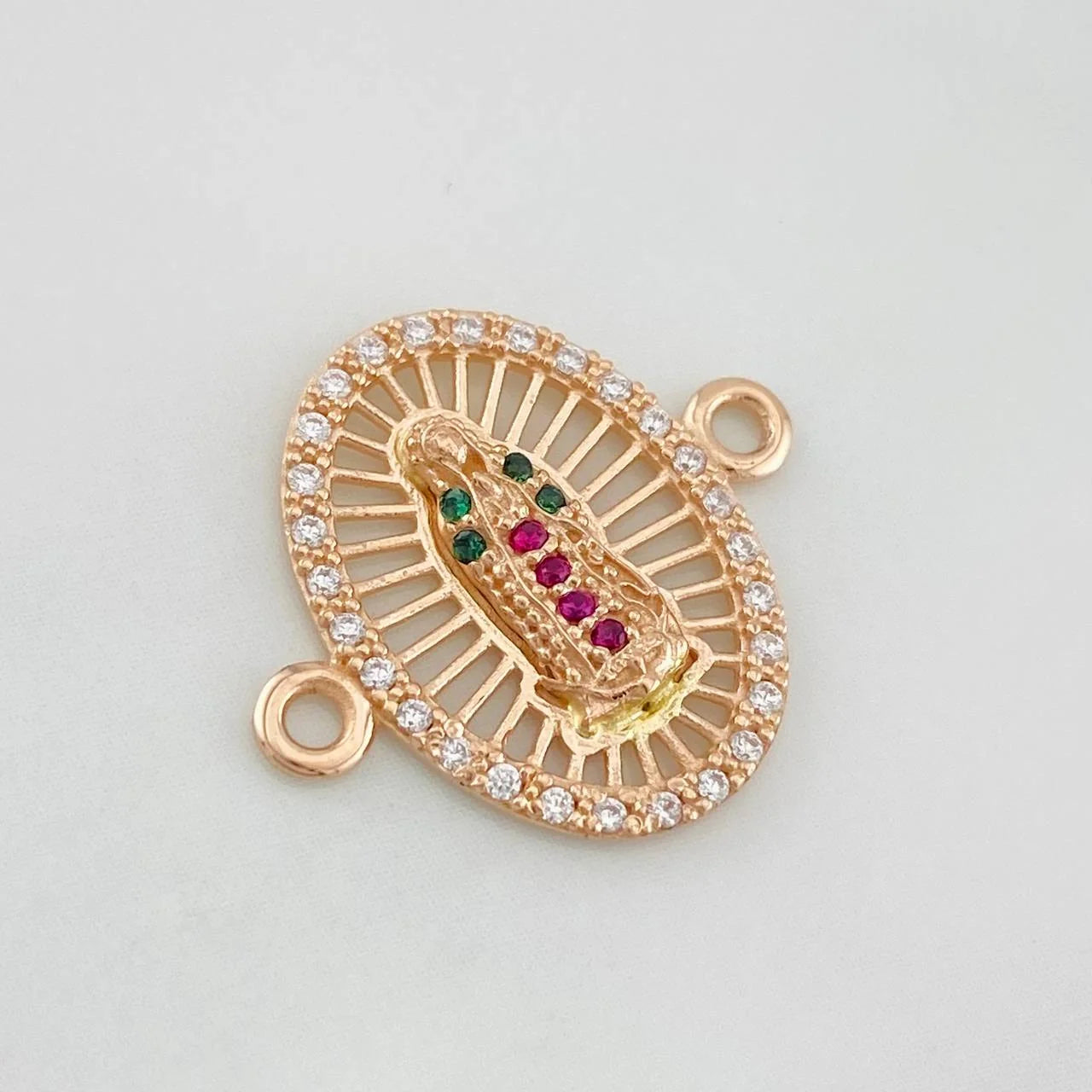 Herraje Virgen de Guadalupe 1.5g / 1.7cm Oro Rosa 18K