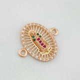 Herraje Virgen Guadalupe 1.5g / 1.7cm Oro Rosa 18K