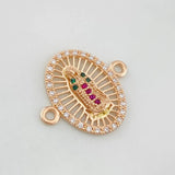 Herraje Virgen de Guadalupe 1.5g / 1.7cm Oro Rosa 18K