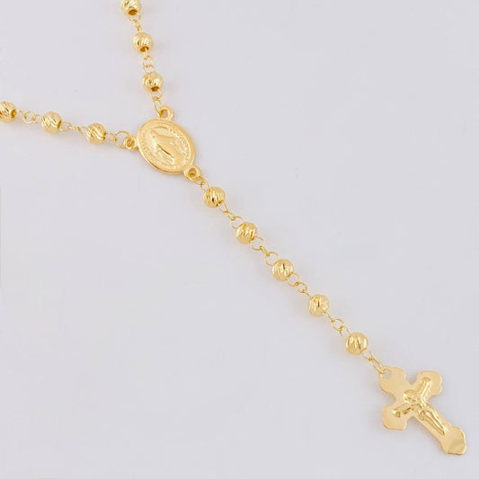 Rosario Virgen milagrosa 9.65g / 58cm / 4mm Oro Amarillo 18K