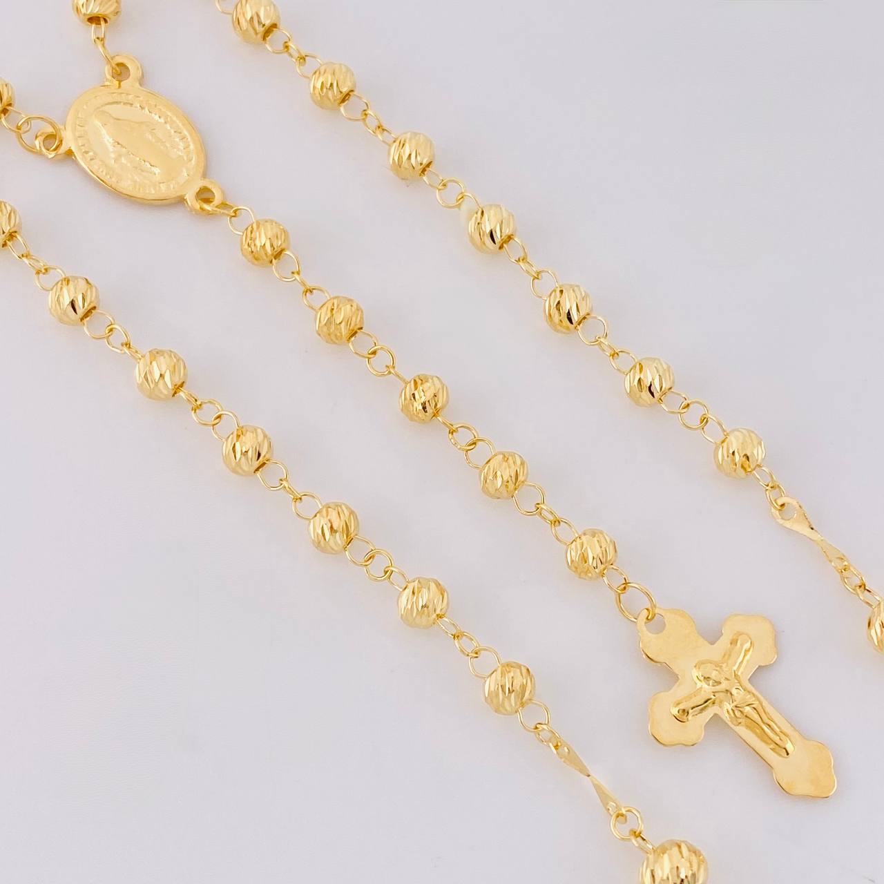 Rosario Virgen milagrosa 9.7g / 58.4cm / 4mm Oro Amarillo 18K