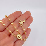 Rosario Virgen milagrosa 9.6g / 58cm / 4mm Oro Amarillo 18K