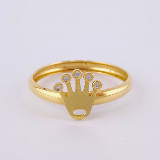 Anillo Corona 1.15g / T8 Oro Amarillo 18K