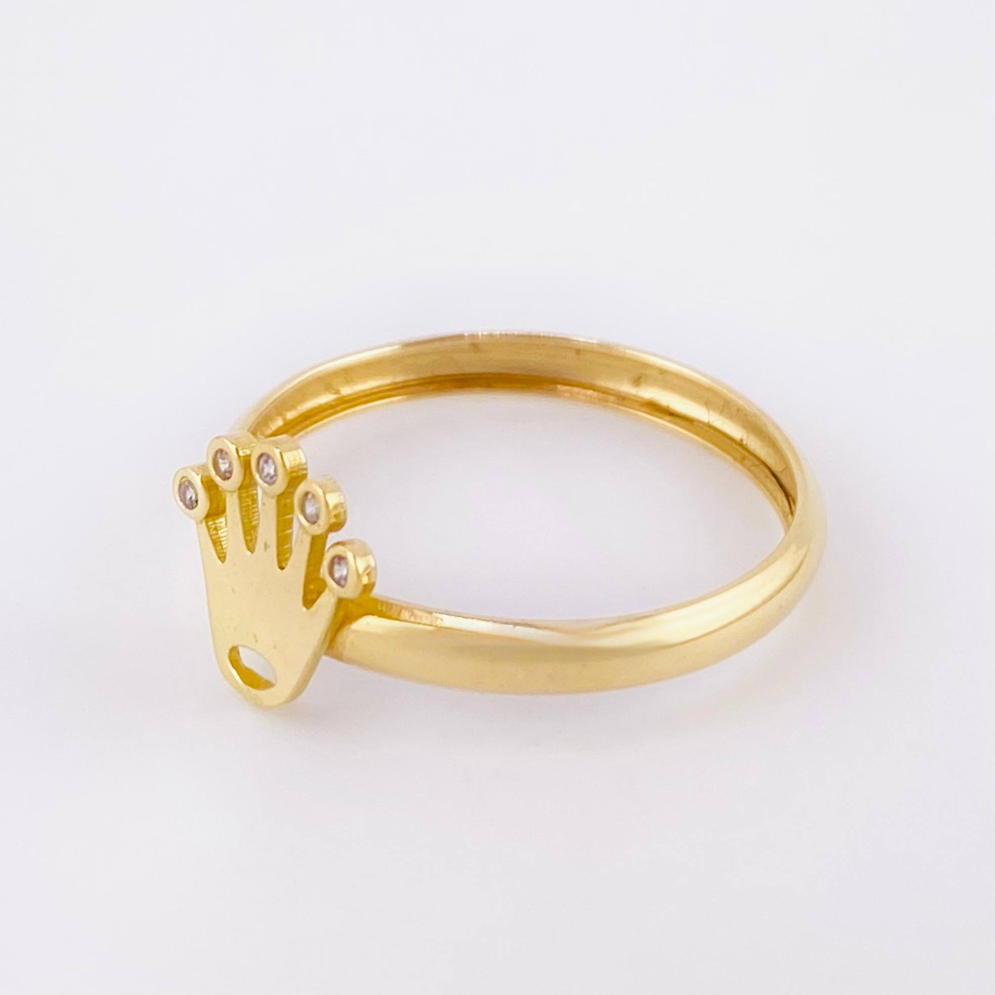 Anillo Corona 1.15g / T8 Oro Amarillo 18K