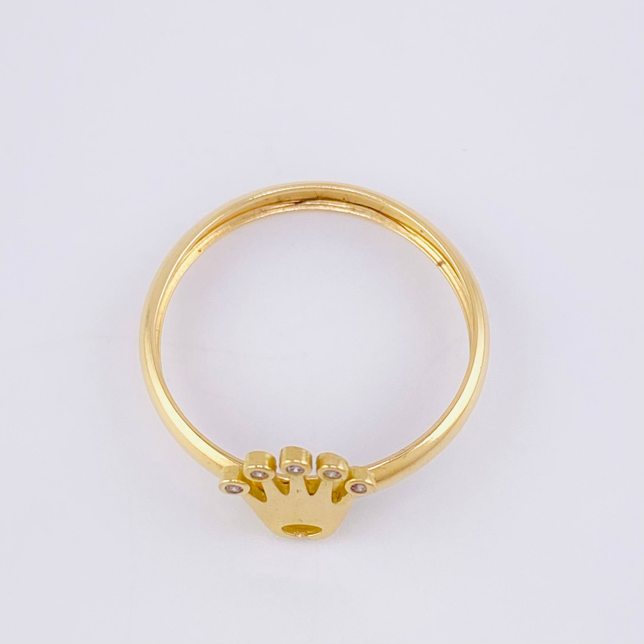 Anillo Corona 1.15g / T8 Oro Amarillo 18K