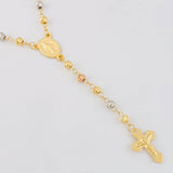 Rosario Virgen De La Milagrosa Cruz Cristo 9.4g / 58.5cm / 4.5mm Tres Oros 18K