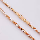 Cadena Franco 34.1g / 60.5cm / 3.15mm Dos Oros Blanco Rosa 18K