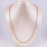 Cadena Franco 34.1g / 60.5cm / 3.15mm Dos Oros Blanco Rosa 18K