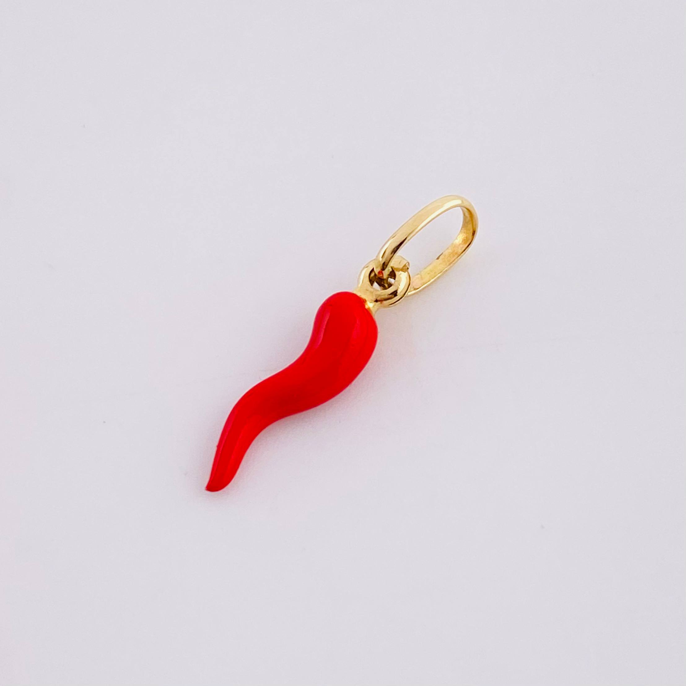 Dije Chile jalapeño 0.35g / 2cm Oro Amarillo 18K